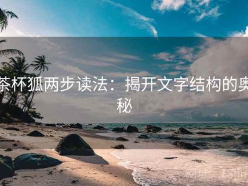茶杯狐两步读法：揭开文字结构的奥秘