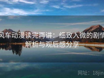 风车动漫读完再讲：细致入微的剧情解析与观后感分享