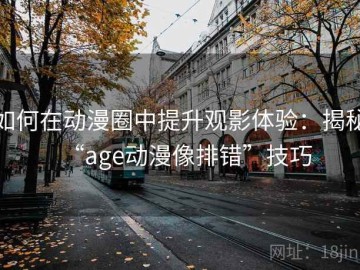 如何在动漫圈中提升观影体验：揭秘“age动漫像排错”技巧