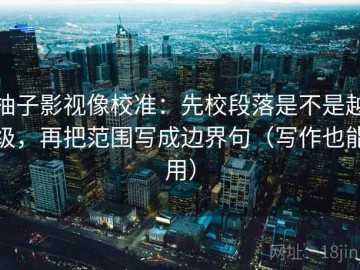柚子影视像校准：先校段落是不是越级，再把范围写成边界句（写作也能用）