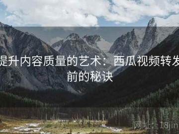 提升内容质量的艺术：西瓜视频转发前的秘诀