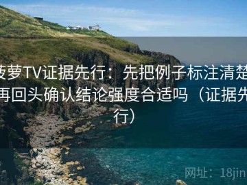 菠萝TV证据先行：先把例子标注清楚，再回头确认结论强度合适吗（证据先行）