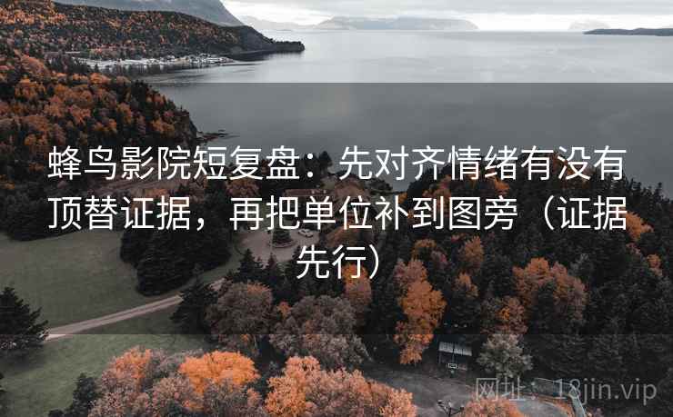 蜂鸟影院短复盘：先对齐情绪有没有顶替证据，再把单位补到图旁（证据先行）