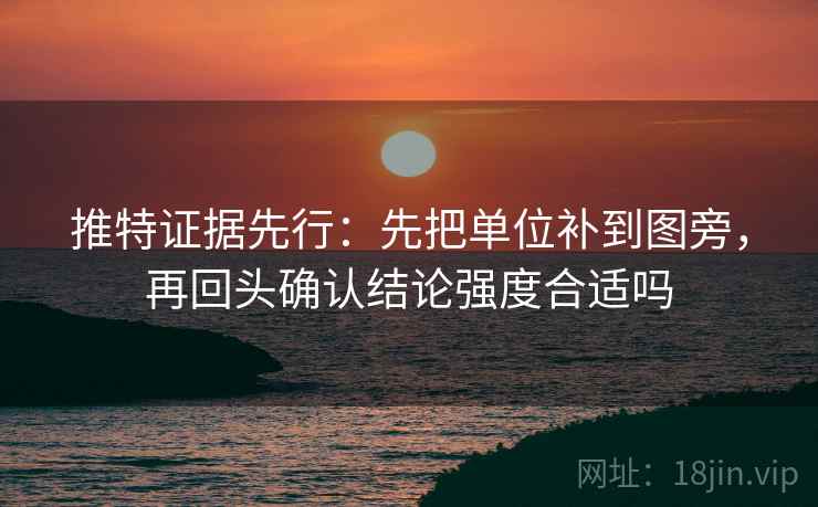 推特证据先行:先把单位补到图旁,再回头确认结论强度合适吗 推特证据先行:先把单位补到图旁,再回头确认结论强度合适吗