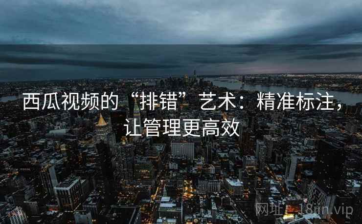 西瓜视频的“排错”艺术：精准标注，让管理更高效